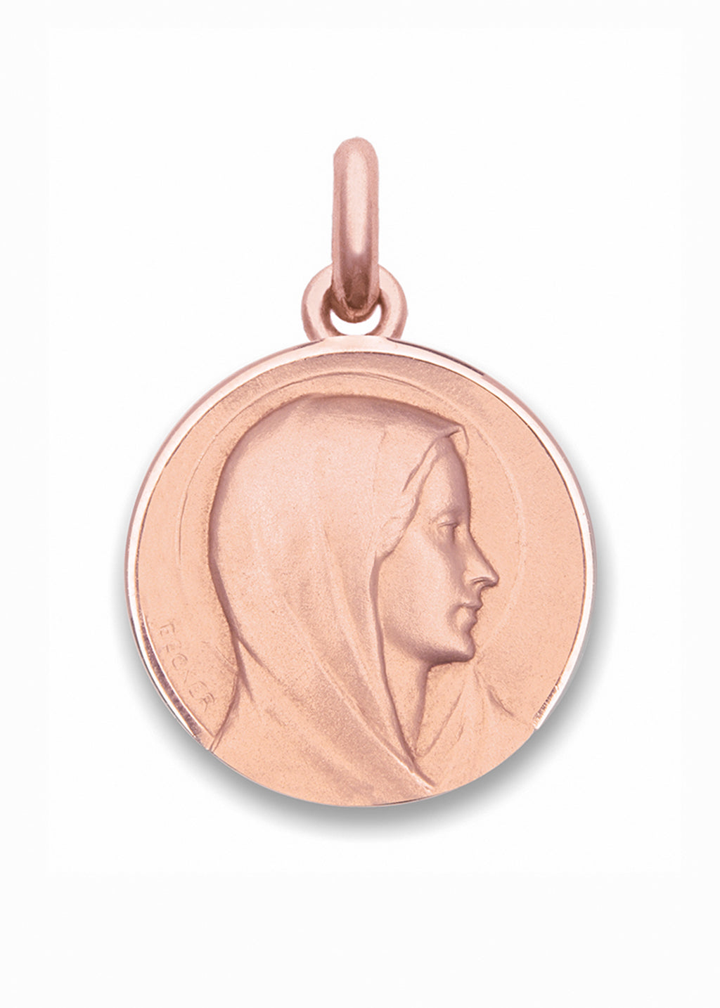 Médaille Vierge Annonciation OR ROSE 18 carats / 15 mm
