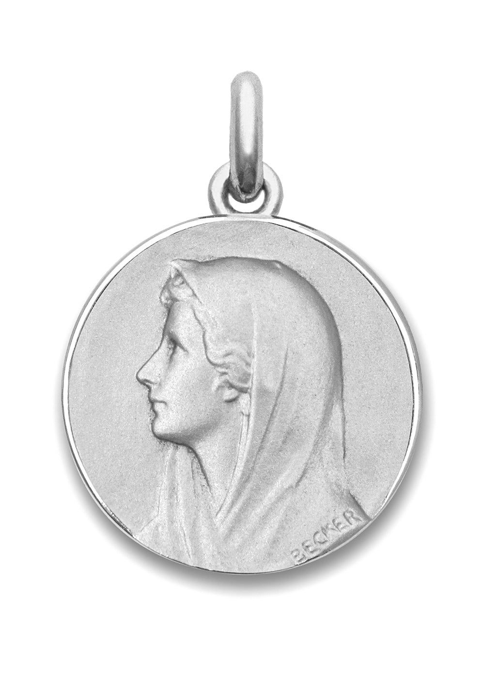 Médaille Vierge Au Voile Entourage Brillant