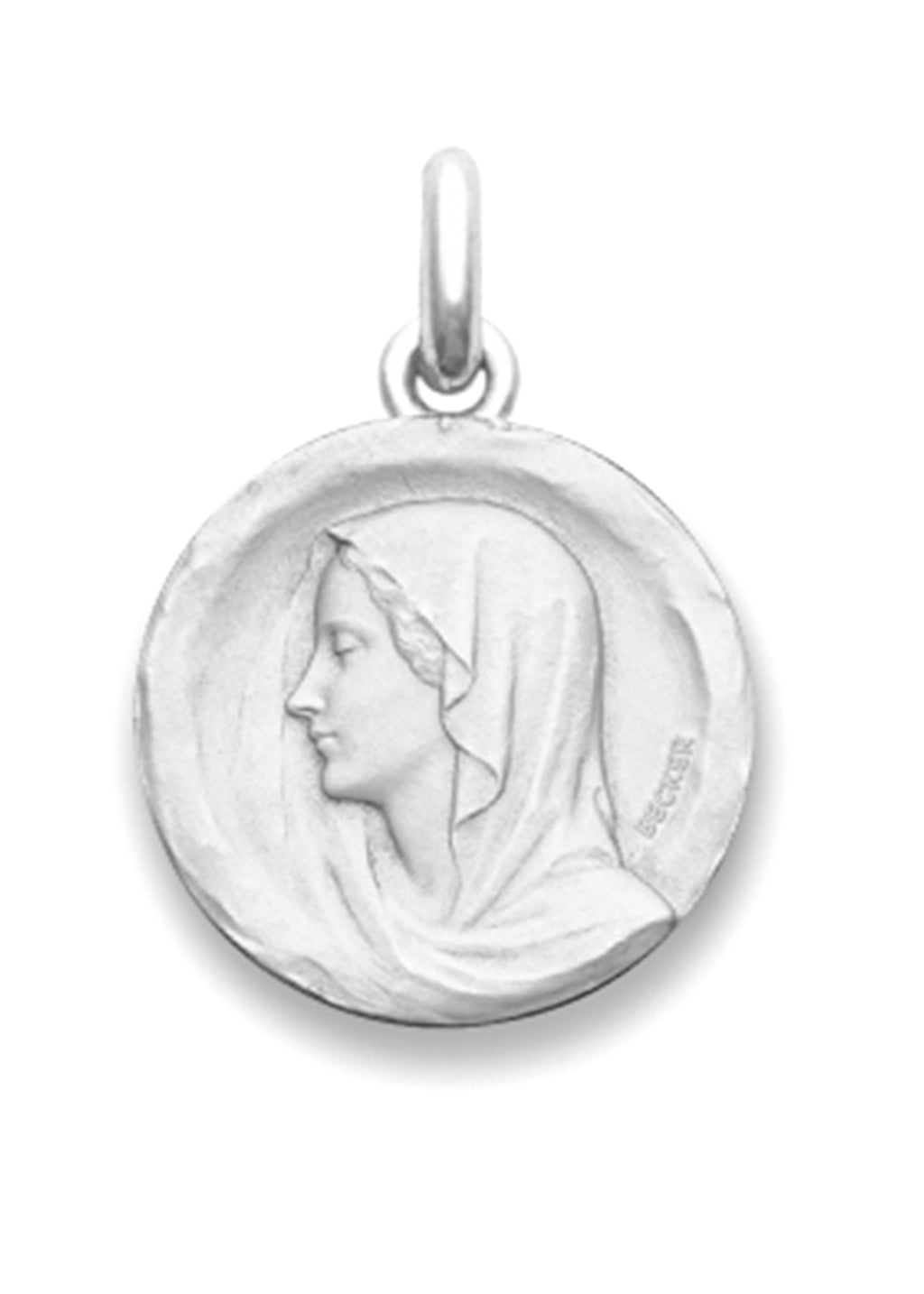 Médaille Regina OR BLANC 18 carats / 28 mm