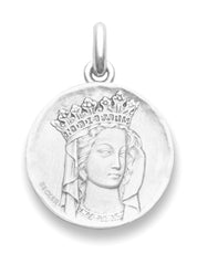 Médaille Notre Dame de Paris OR BLANC 18 carats / 28 mm