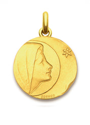 Médaille Vierge de Bethléem OR JAUNE 18 carats / 15 mm
