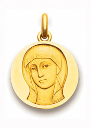 Médaille Byzantine brillante OR JAUNE 18 carats / 15 mm