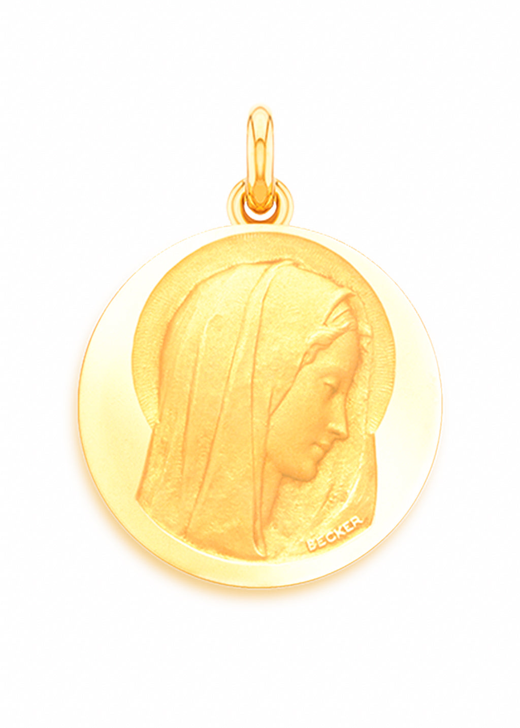 Médaille Virgo Dulcis OR JAUNE 18 carats / 15 mm