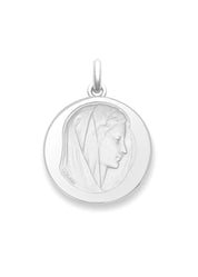 Médaille Purissima OR BLANC 18 carats / 22 mm