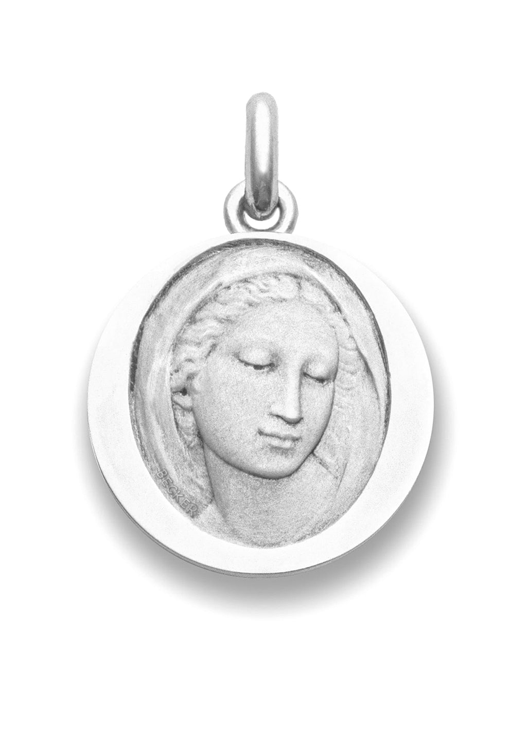 Médaille Florentine OR BLANC 18 carats / 22 mm