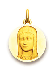 Médaille Romane polie OR JAUNE 18 carats / 15 mm