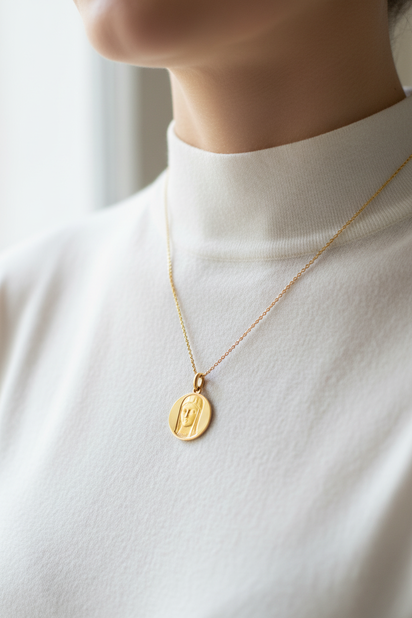 Medalla romana pulida