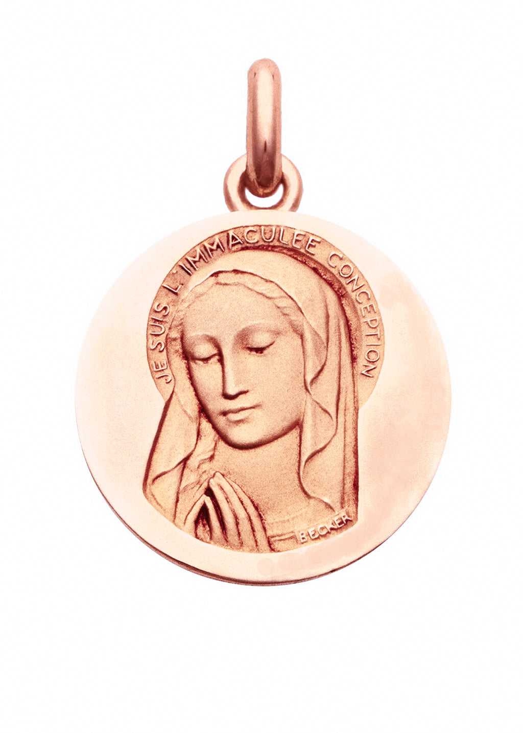 Médaille Immaculée OR ROSE 18 carats / 15 mm