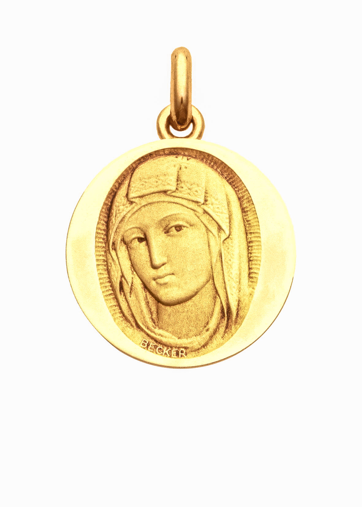 Médaille Vierge de Sienne OR JAUNE 18 carats / 15 mm