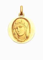 Médaille Vierge de Sienne OR JAUNE 18 carats / 15 mm