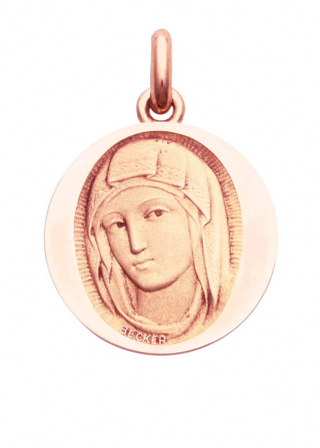 Médaille Vierge de Sienne OR ROSE 18 carats / 15 mm