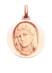 Médaille Vierge de Sienne OR ROSE 18 carats / 15 mm