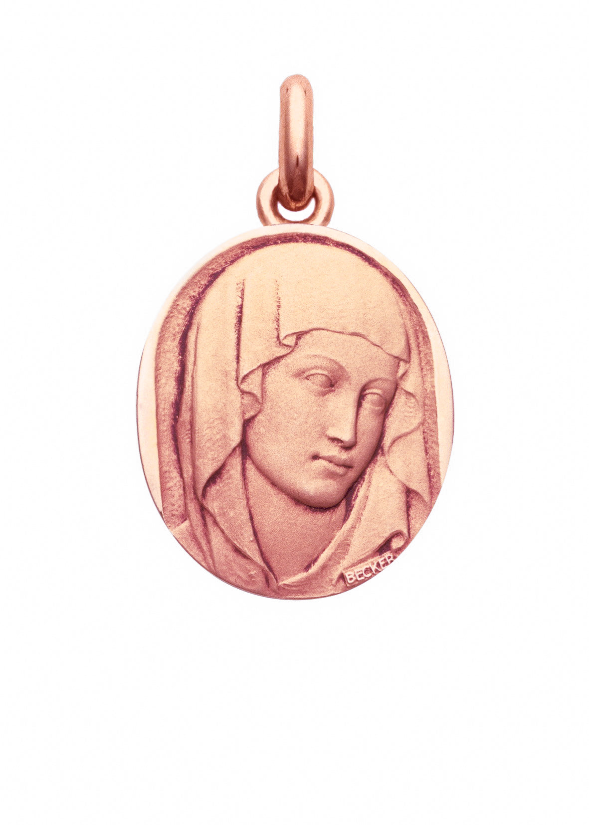 Médaille Vierge du XIII Ovale OR ROSE 18 carats / 18 mm