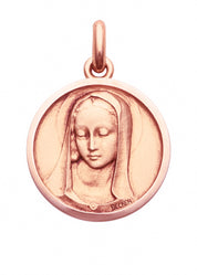 Médaille Santa Madonna OR ROSE 18 carats / 18 mm