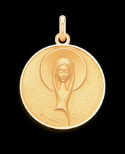 Médaille Vierge candide OR ROSE 750 / 22 mm