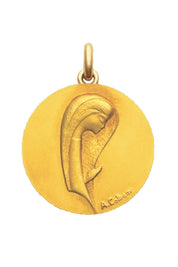 Médaille Virgo Maria OR ROSE 750 / 22 mm