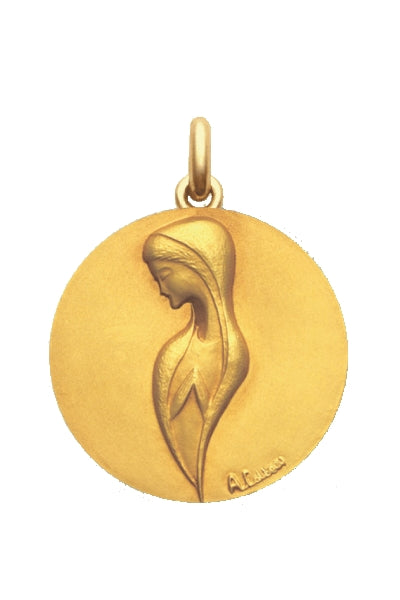 Médaille Vierge des mers OR ROSE 750 / 19 mm