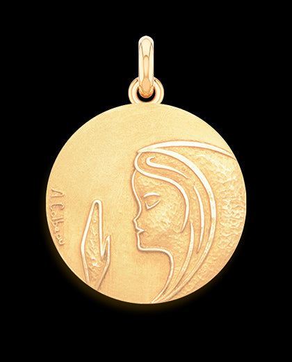 Médaille Ingénue OR ROSE 750 / 22 mm