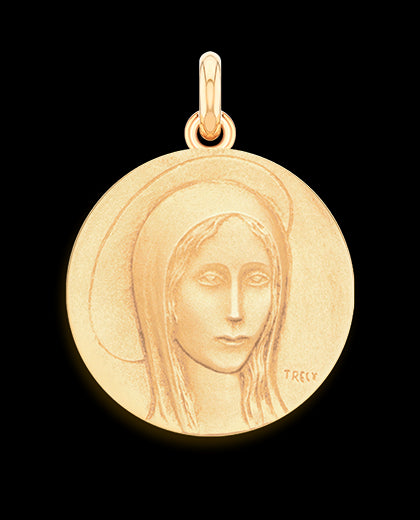 Médaille Trecy Vierge Dulcis OR JAUNE 750 / 21 mm