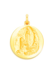 Médaille Apparition OR BLANC 18 carats / 18 mm