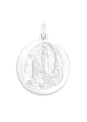 Médaille Apparition OR BLANC 18 carats / 22 mm