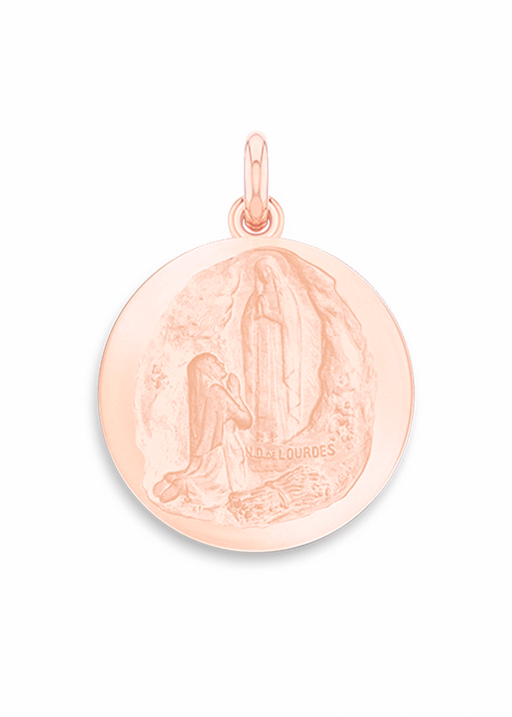 Médaille Apparition OR ROSE 18 carats / 18 mm