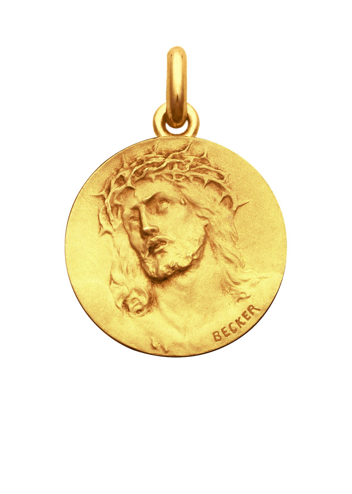 Médaille Christ Ecce Homo OR JAUNE 18 carats / 12 mm