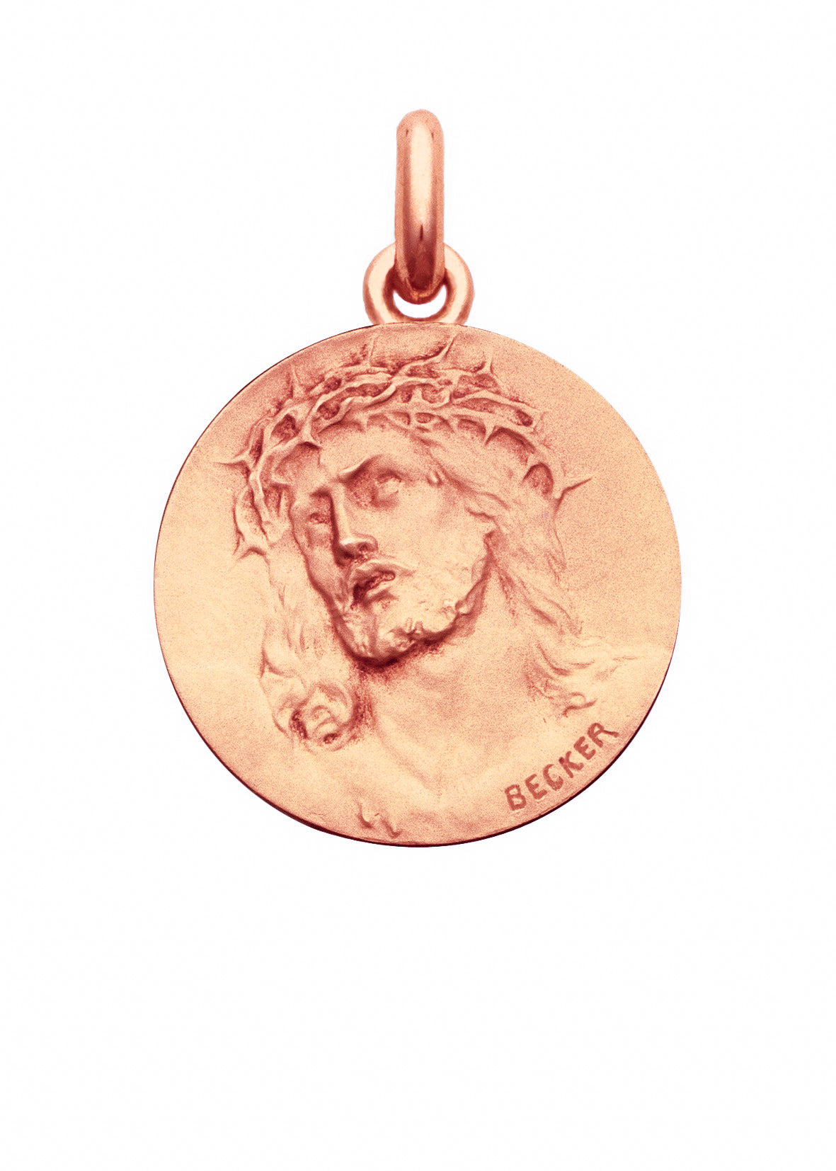 Médaille Christ Ecce Homo OR ROSE 18 carats / 10 mm