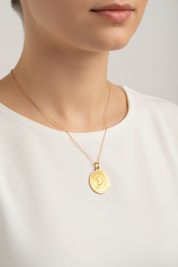 Christ Ecce Homo medal with polished surround