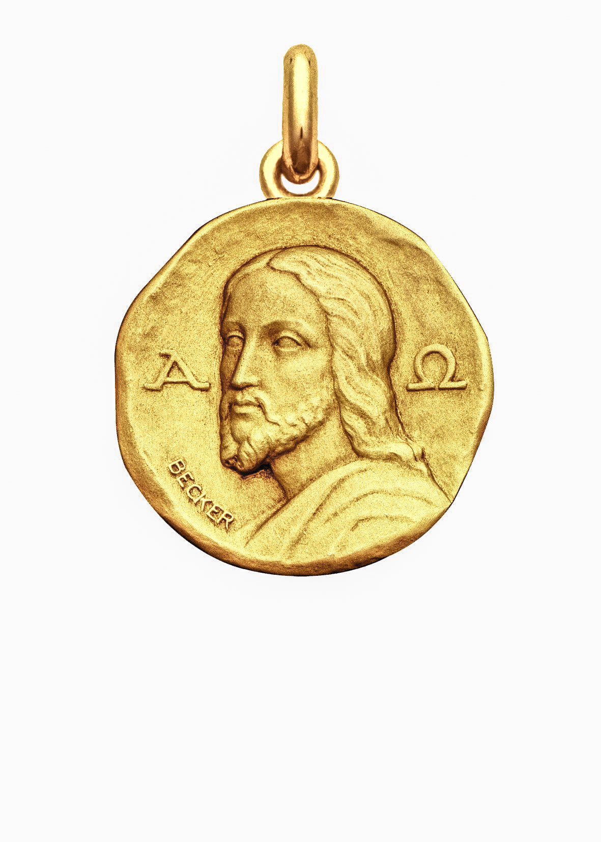 Médaille Christ des catacombes OR JAUNE 18 carats / 15 mm
