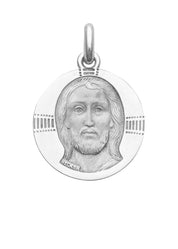 Médaille Christ Byzantin OR BLANC 18 carats / 22 mm