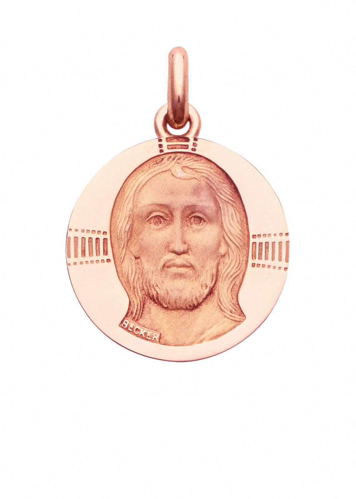 Médaille Christ Byzantin OR ROSE 18 carats / 15 mm
