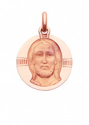 Médaille Christ Byzantin OR ROSE 18 carats / 15 mm