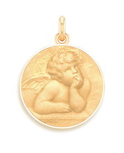 Angel Raphael medal polished round