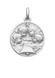 Médaille Angelus OR BLANC 18 carats / 22 mm