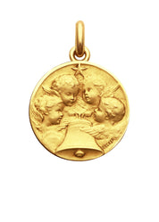 Médaille Angelus OR JAUNE 18 carats / 12 mm
