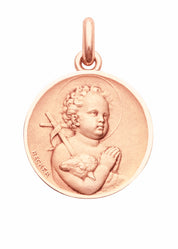 Médaille Saint Jean OR ROSE 18 carats / 10 mm