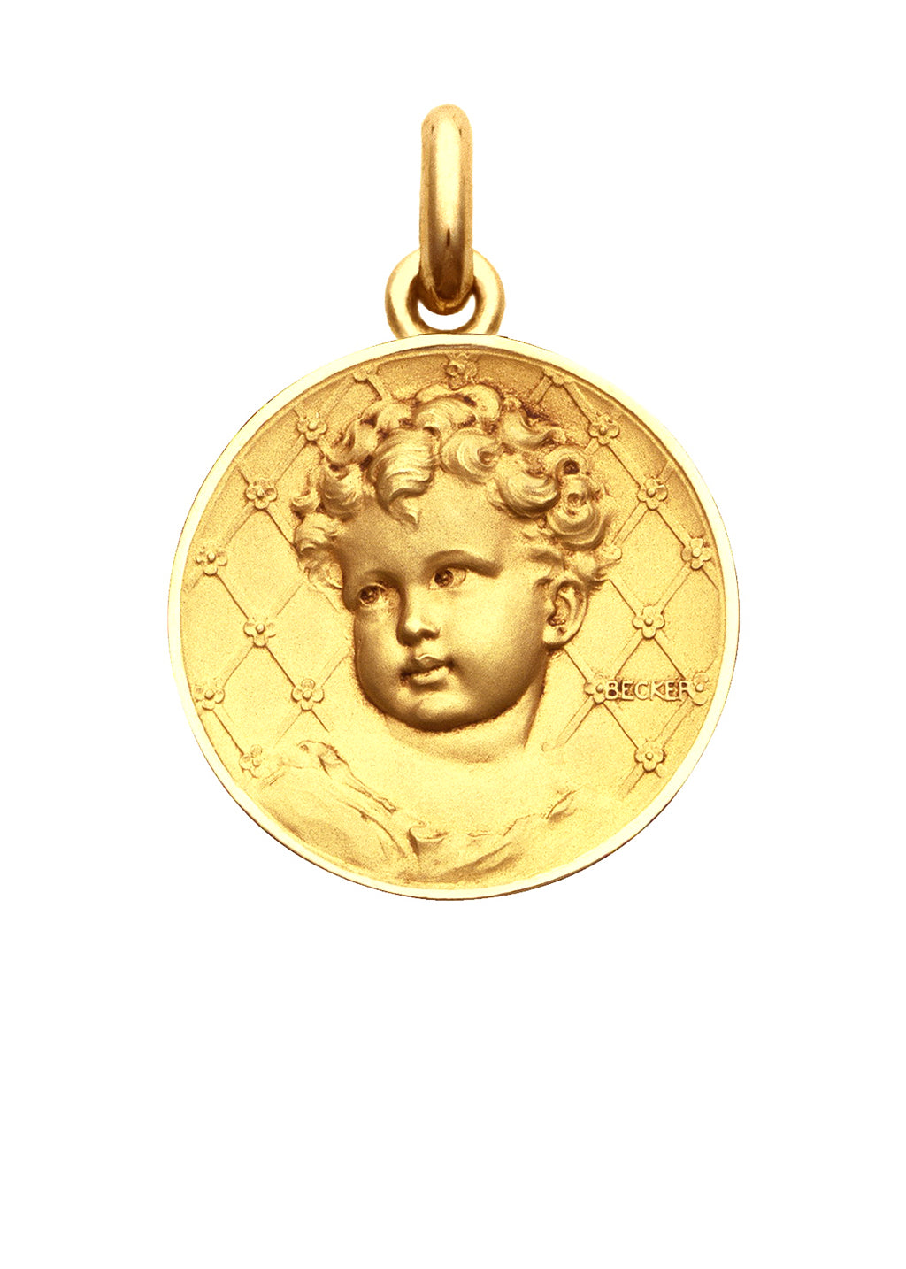 Médaille Bébé OR JAUNE 18 carats / 12 mm