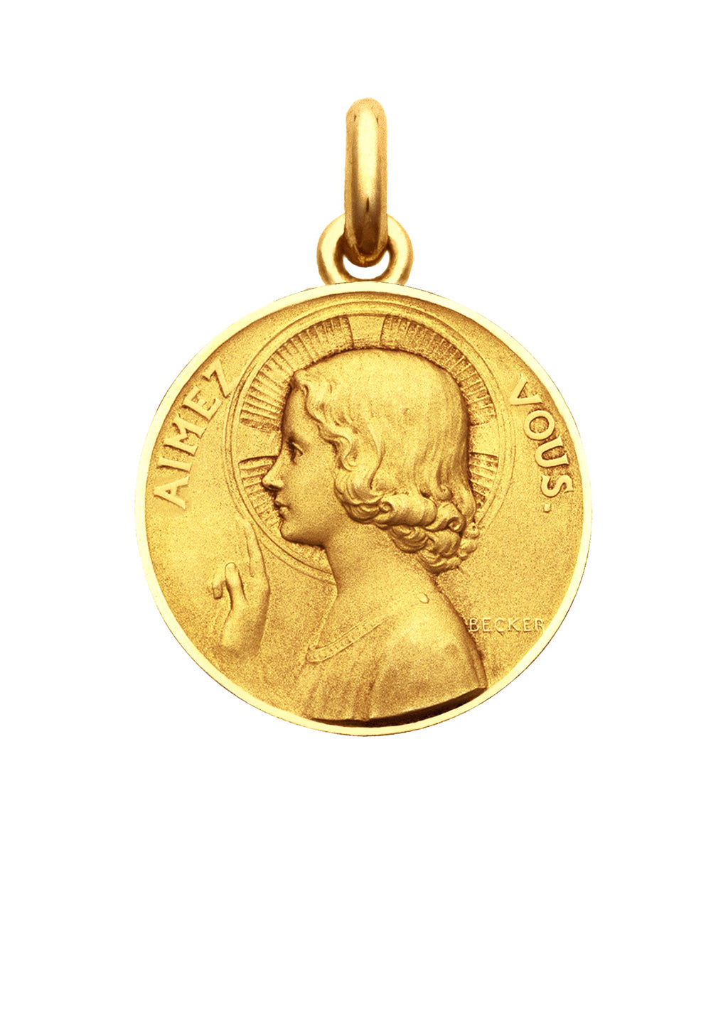 Médaille Aimez-vous OR JAUNE 18 carats / 12 mm