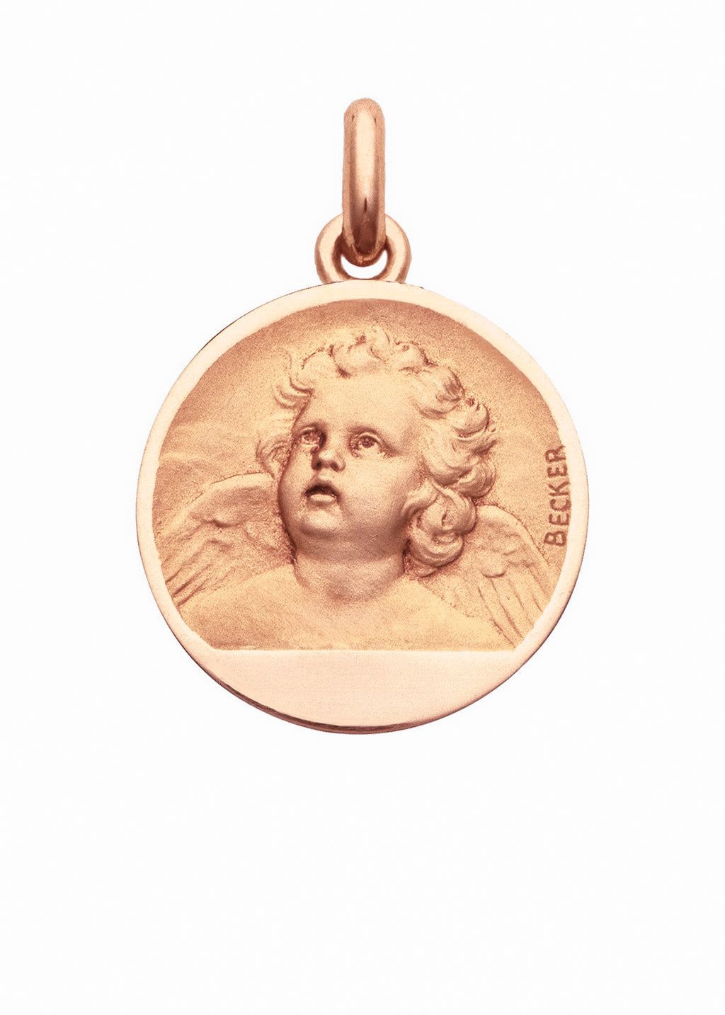 Médaille Ange OR ROSE 18 carats / 10 mm