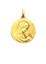 Médaille Maternité OR JAUNE 18 carats / 10 mm