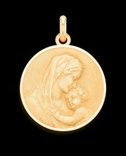 Médaille Maternité entourage poli OR ROSE 750 / 19 mm
