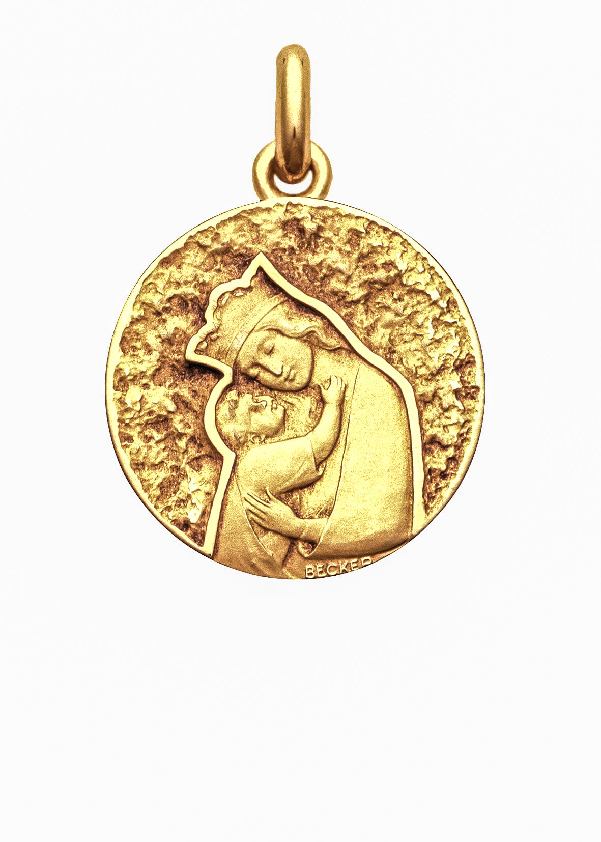 Médaille Maternité Primitive OR JAUNE 18 carats / 15 mm