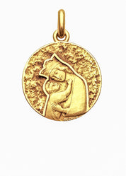 Médaille Maternité Primitive OR JAUNE 18 carats / 15 mm