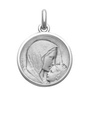 Médaille Le Baiser OR BLANC 18 carats / 20 mm