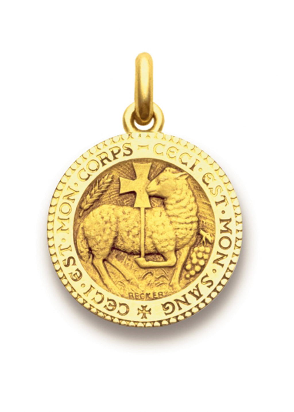 Pendentif  Agneau Mystique OR JAUNE 18 carats / 15 mm