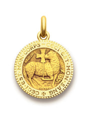 Pendentif  Agneau Mystique OR JAUNE 18 carats / 15 mm