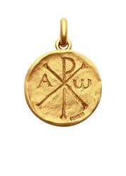 Médaille Chrisme OR JAUNE 18 carats / 15 mm