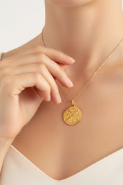 Médaille Chrisme OR JAUNE 750/000 18 mm