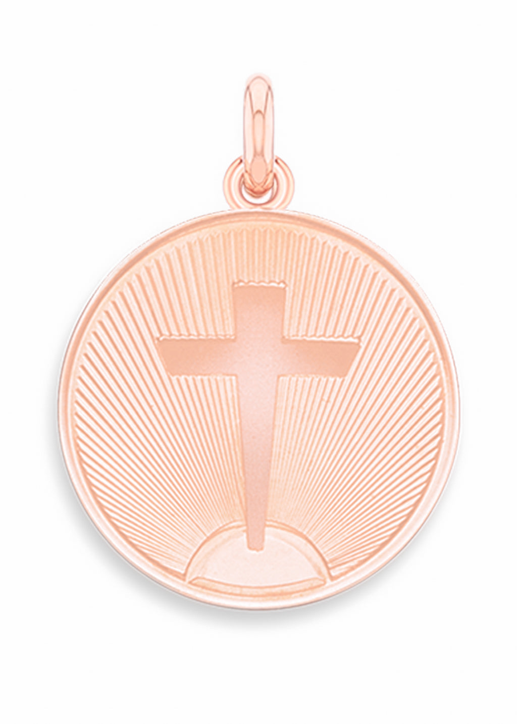 Medal with a slender and openwork striped cross